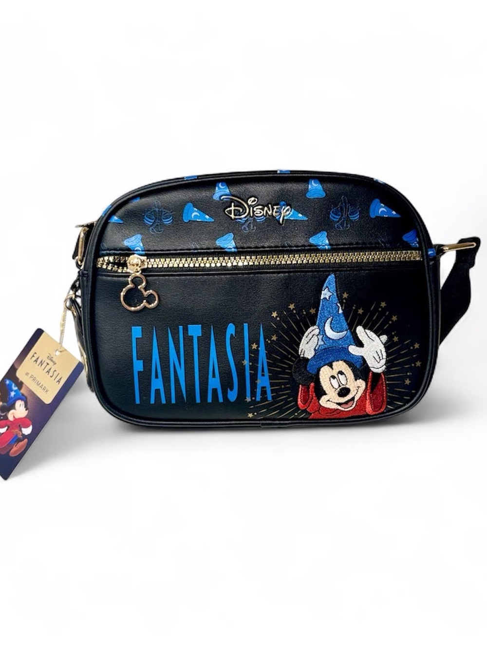 Disney Primark Embroidered Fantasia Sorcerer Mickey Mouse Crossbody
Bag-NWT